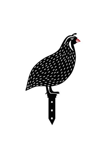 NORDVÄRK dekorativ vaktel til hagen - svart metall (sett med 5)