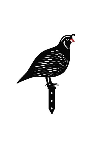 NORDVÄRK dekorativ vaktel til hagen - svart metall (sett med 5)