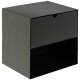 ACT NORDIC Joliet vghngt natbord, m. 1 hylde og 1 skuffe - sort MDF og sort metal (30x25)