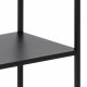 ACT NORDIC Newcastle bogreol, m. 5 hylder - sort melamin og metal(H:185cm x69,5cm x 30cm)