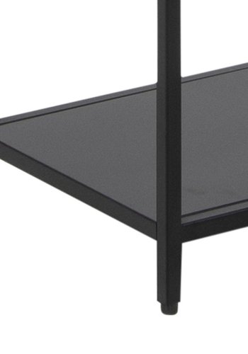 ACT NORDIC Newcastle bogreol, m. 5 hylder - sort melamin og metal(H:185cm x69,5cm x 30cm)