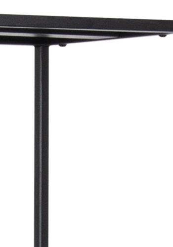 ACT NORDIC Newcastle bogreol, m. 5 hylder - sort melamin og metal(H:185cm x69,5cm x 30cm)