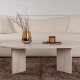 NORDVRK Sable Couchtisch, oval  Travertin-Melamin (119x60)