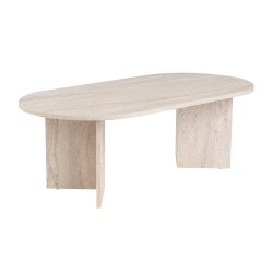 NORDVRK Sable Couchtisch, oval  Travertin-Melamin (119x60)