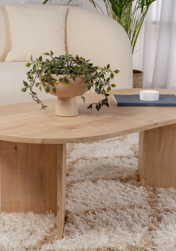 NORDVRK Sobelbord, ovalt - Safir eik melamin (119x60)