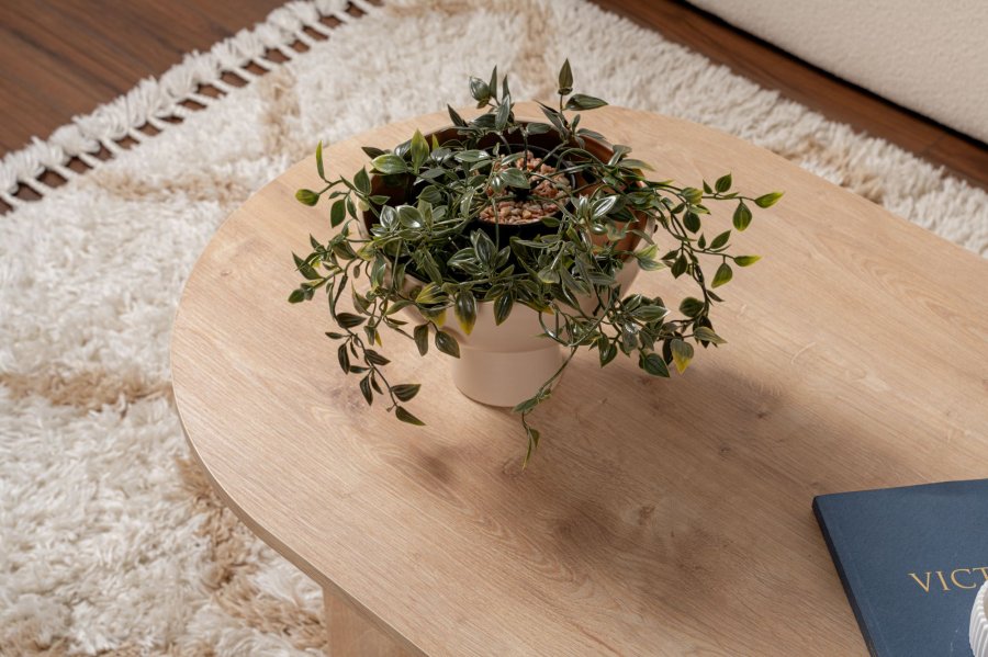 NORDVRK Sobelbord, ovalt - Safir eik melamin (119x60)