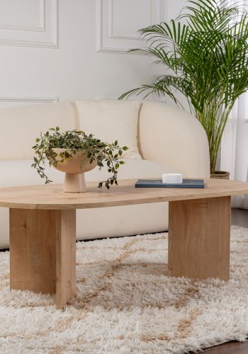 NORDVRK Sobelbord, ovalt - Safir eik melamin (119x60)