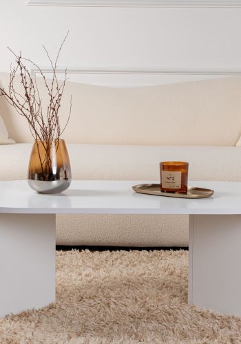 NORDVRK Sobelbord, ovalt - hvit melamin (119x60)