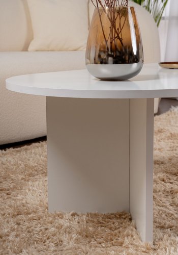 NORDVRK Sobelbord, ovalt - hvit melamin (119x60)