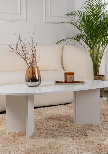 NORDVRK Sobelbord, ovalt - hvit melamin (119x60)