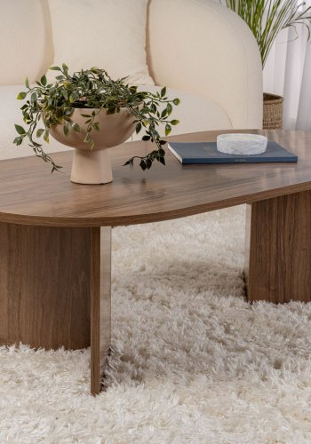 NORDVRK Sobelbord, ovalt - valnttfarget melamin (119x60)