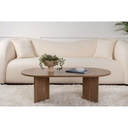 NORDV�RK Sable sofabord, oval - valn�dfarvet melamin (119x60) -  NORDV�RK