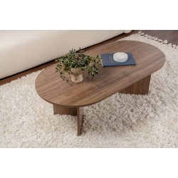 NORDV�RK Sable sofabord, oval - valn�dfarvet melamin (119x60) -  NORDV�RK
