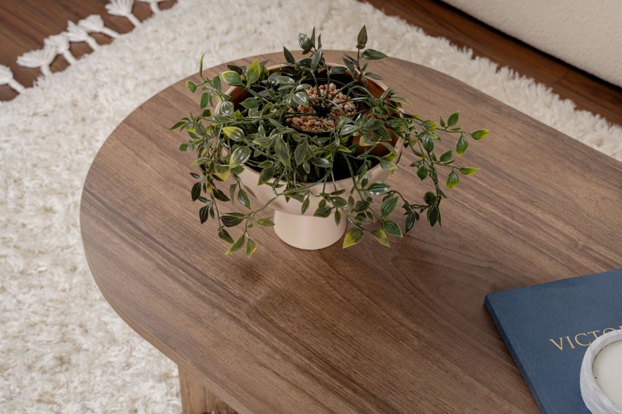 NORDVRK Sobelbord, ovalt - valnttfarget melamin (119x60)