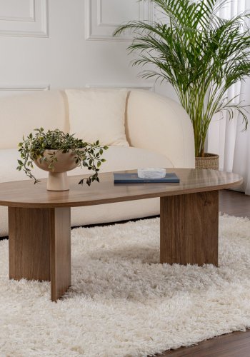 NORDVRK Sobelbord, ovalt - valnttfarget melamin (119x60)