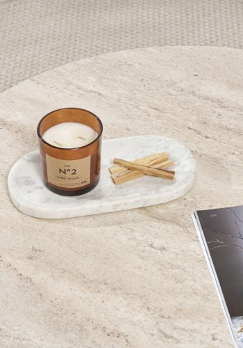 NORDVRK Soleil sofabord, rund - travertin melamin (90)