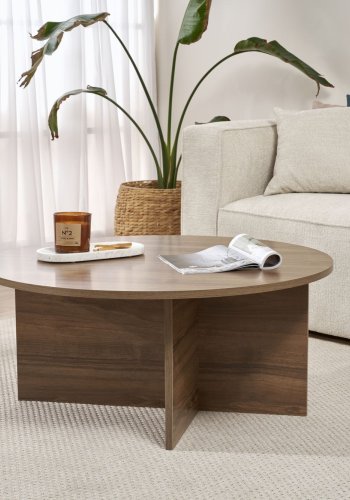 NORDVRK Soleil sofabord, rund - valnd melamin (90)