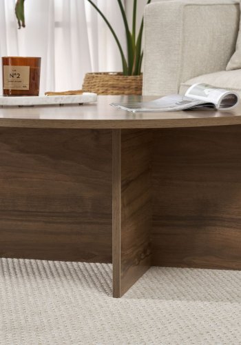 NORDVRK Soleil sofabord, rund - valnd melamin (90)