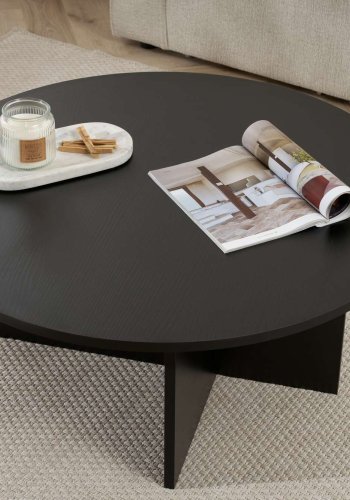 NORDVRK Soleil sofabord, rund - sort tr melamin (90)