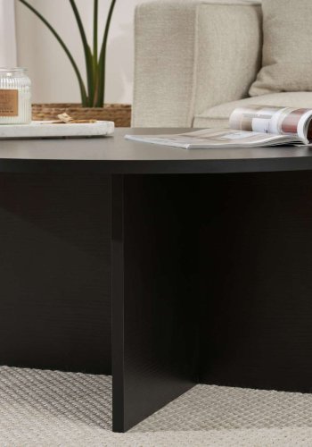 NORDVRK Soleil sofabord, rund - sort tr melamin (90)