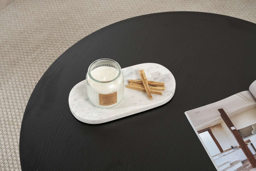 NORDVRK Soleil sofabord, rund - sort tr melamin (90)