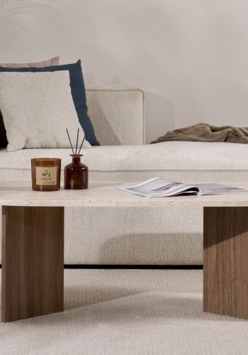 NORDV�RK Zobel - Travertin, valn�tt salongbord