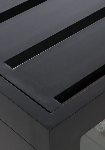 COSI FIRES Cosivista 120 brannbord, rektangulrt - antrasittgr aluminium (120x45)