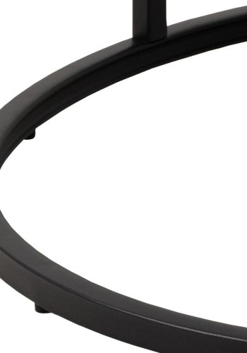 ACT NORDIC Spiro Couchtisch, oval/rund – weißes Melamin mit Marmormuster und schwarzer Stahl (2er-Set) 