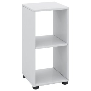 Benas-2 reol, m. 1 hylde - hvid tr (H:63,3cm x31,2cm x 29,8cm)