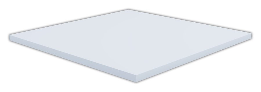 Masola hjrnebordplate - hvit tre 