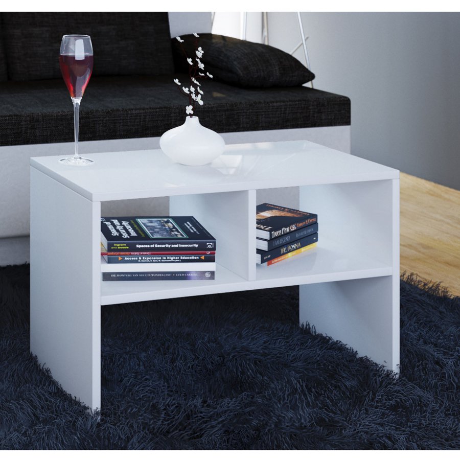 Nachto sidebord, m. hylle - hvitt tre