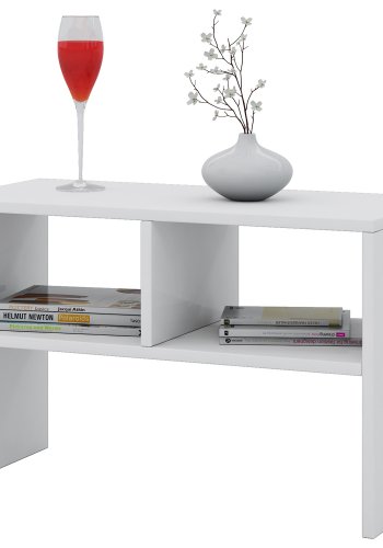 Nachto sidebord, m. hylle - hvitt tre