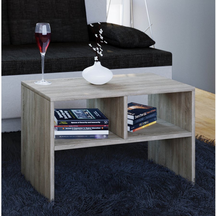 Nachto sidebord, med hylle - naturlig tre