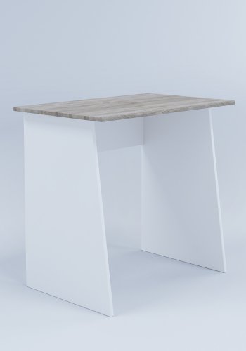 Masola Mini skrivebord - hvitt og naturlig tre (80x50)