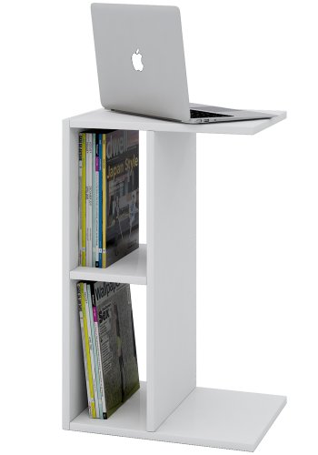 Nachto sidebord, m. hylle - hvitt tre