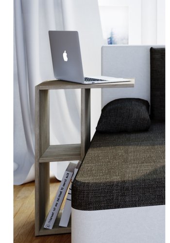 Nachto sidebord, med hylle - naturlig tre