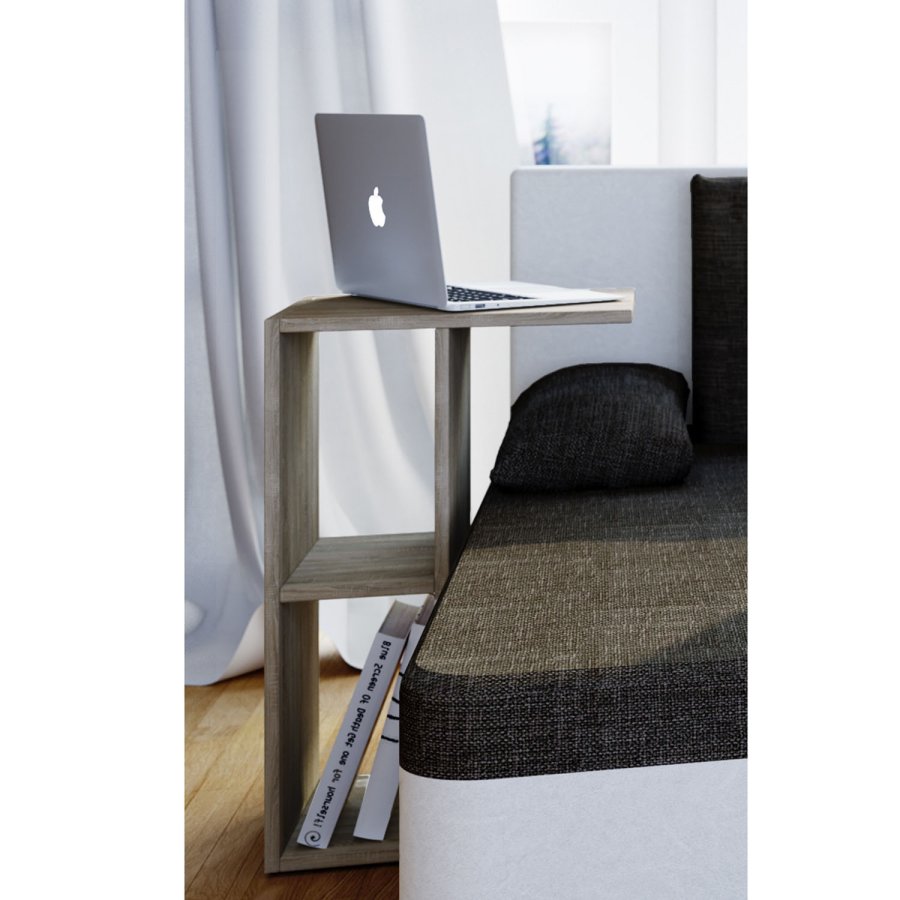 Nachto sidebord, med hylle - naturlig tre