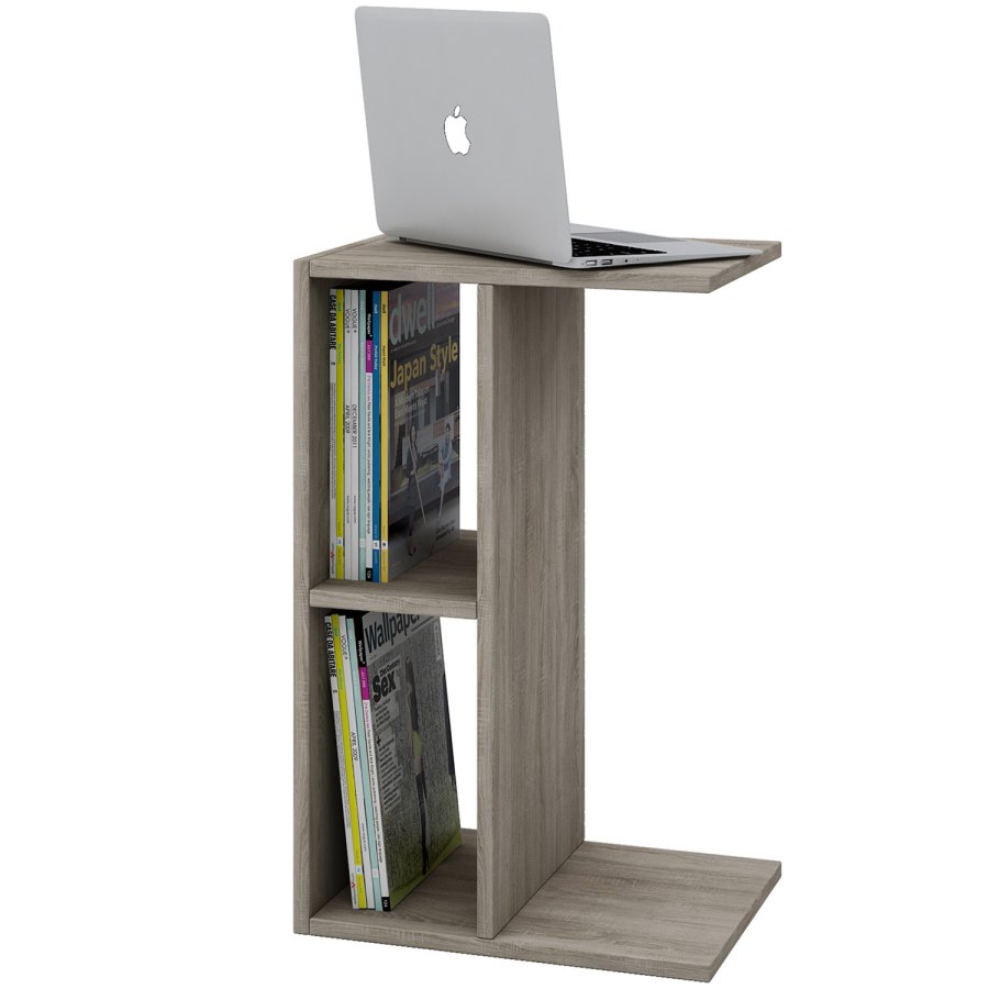 Nachto sidebord, med hylle - naturlig tre