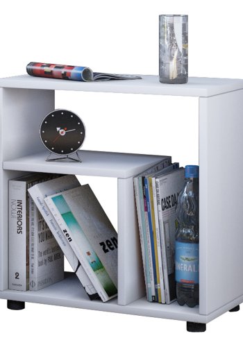 Zeito sidebord, m. hylle - hvitt tre