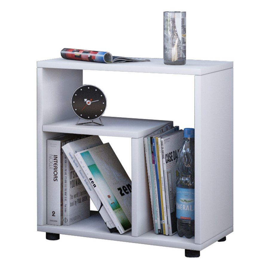 Zeito sidebord, m. hylle - hvitt tre