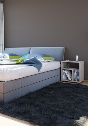 Zeito sidebord, med hylle - naturlig tre