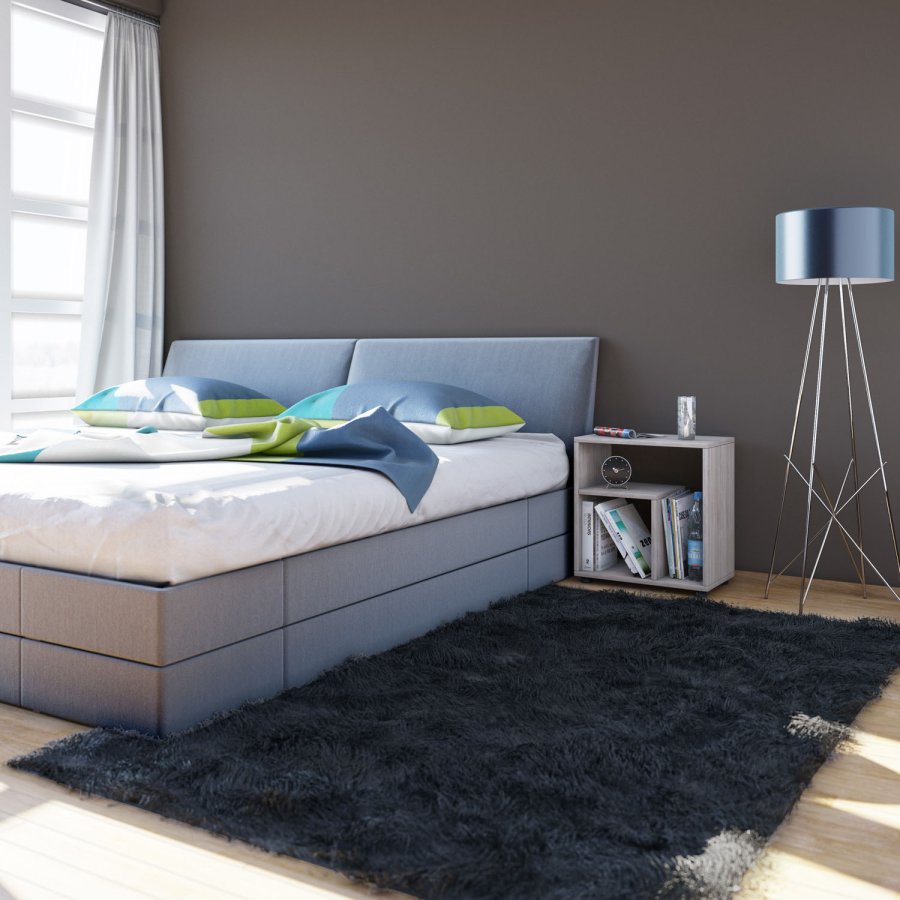 Zeito sidebord, med hylle - naturlig tre