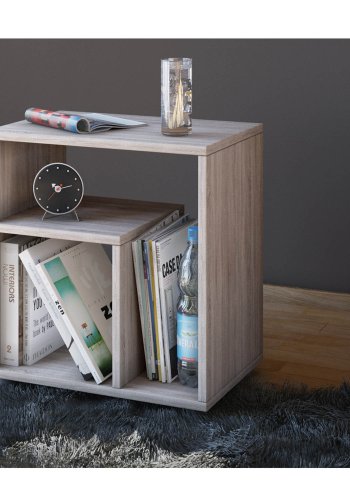 Zeito sidebord, med hylle - naturlig tre