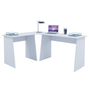 Masola hjrne skrivebord - hvitt tre