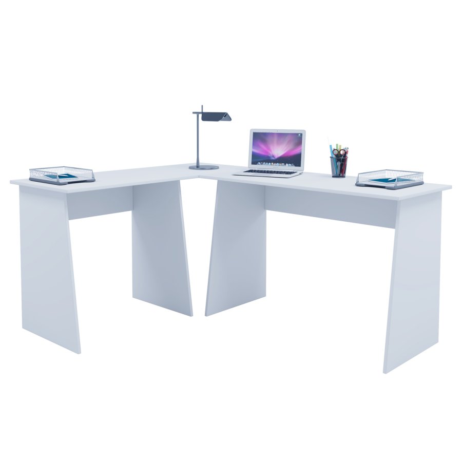 Masola hjrne skrivebord - hvitt tre