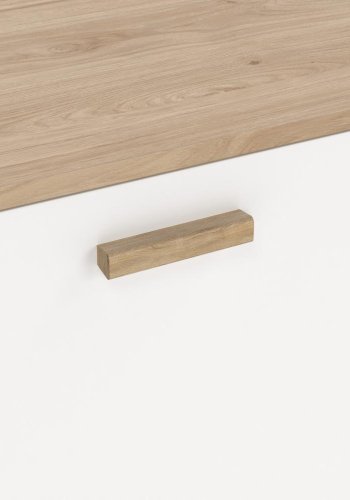 TVILUM Ikast Sideboard 2 T�ren + 1 Schublade, Jackson Hickory/Wei�, 98,7 x 39,1 x 73 cm