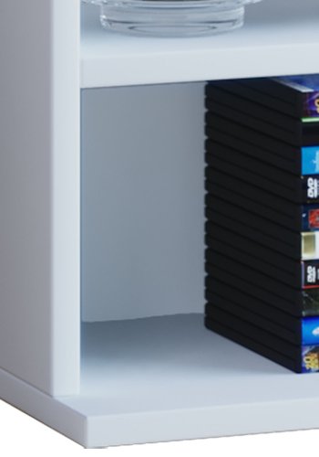 Megosa Mini reol, m. 9 hyller - hvitt tre