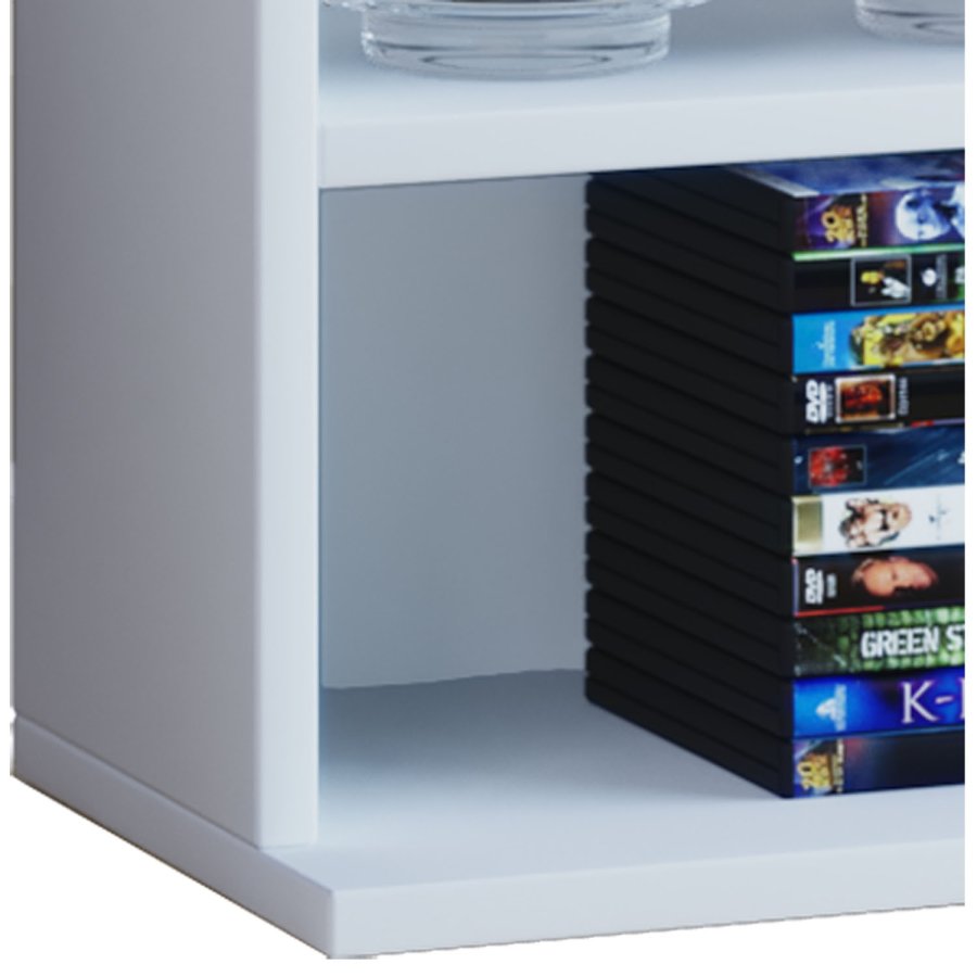 Megosa Mini reol, m. 9 hyller - hvitt tre