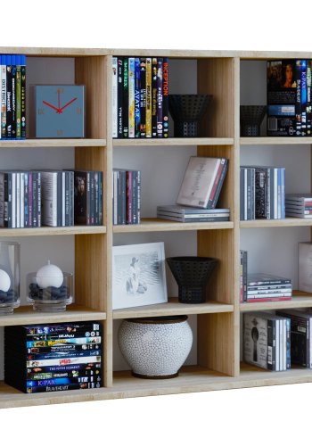 Megosa Mini reol, m. 9 hyller - naturlig tre