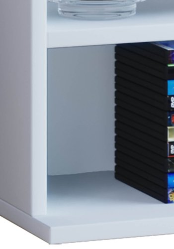 Megosa Maxi bokhylle, m. 24 hyller - hvitt tre